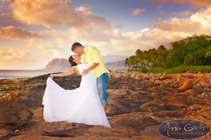 Weddings: Karissa & Mark (Trash the Dress) | weddings travel trash the dress romance portraits out of town weddings oahu love koolina honolulu hawaii events destination weddings couples  | Anna Gorin Photography, Boise, Idaho