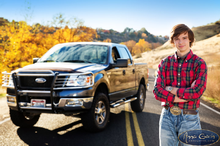 Seniors: Jesse | Shaw Mountain Road seniors 2017 seniors Senior Portraits Boise Senior Portraits Senior Portrait Senior Pictures Boise Senior Photos portraits photoshoots outdoor portraits musicians military reserve park male portrait fall Cottonwood Creek Boise Senior Pictures Boise Senior Photos Boise Senior Photography Boise Senior Photographer autumn  | Anna Gorin Photography, Boise, Idaho