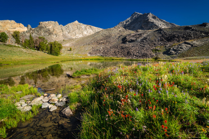 Sundance Lake below Hyndman Peak, Pioneer Mountains, Idaho