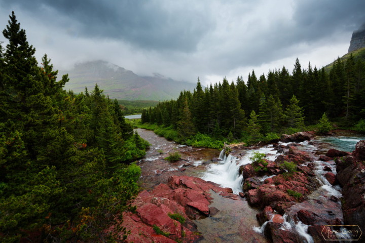 Redrock Falls, Glacier National Park, Montana